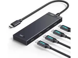 UGREEN 4-Port USB-C Data Hub, 10Gbps USB 3.2 Gen2 Multiport Adapter, 0.3ft Short Cable, Plug & Play, Data Only, Compatible with MacBook Pro/Air, iPad Pro, iPad mini 6, iPhone 15 Series UGREEN 4-Port USB-C Data Hub, 10Gbps USB 3.2 Gen2 Multiport Adapter, 0.3ft Short Cable, Plug & Play, Data Only, Compatible with MacBook Pro/Air, iPad Pro, iPad mini 6, iPhone 15 Series