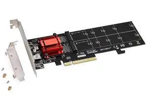 M.2 M Key NVMe PCIe 3.1 Adapter Card, Support 2230/2242/2260/2280/22110 SSD with Low Profile Bracket M.2 M Key NVMe PCIe 3.1 Adapter Card, Support 2230/2242/2260/2280/22110 SSD with Low Profile Bracket