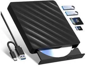 5 in 1 Slim External Blu Ray Burner USB3.0 Type-C Optical Drive with SD TF Card Reader & 2 USB Hubs Compatible with Windows XP/7/8/10 Mac OS MacBook Laptop Desktop PC 5 in 1 Slim External Blu Ray Burner USB3.0 Type-C Optical Drive with SD TF Card Reader & 2 USB Hubs Compatible with Windows XP/7/8/10 Mac OS MacBook Laptop Desktop PC