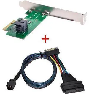 PCIe 3.0 4.0 x4 to 36Pin SFF-8643 Adapter Card with SFF-8643 to U.2 SFF-8639 NVMe SSD Cable, Compatible with ASUS MSI Gigabyte ASRock Motherboard, 2.5" U.2 NVMe Storage Expansion Card PCIe 3.0 4.0 x4 to 36Pin SFF-8643 Adapter Card with SFF-8643 to U.2 SFF-8639 NVMe SSD Cable, Compatible with ASUS MSI Gigabyte ASRock Motherboard, 2.5" U.2 NVMe Storage Expansion Card
