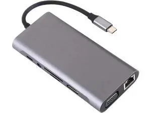 11-in-1 Multiport USB C Hub Docking Station, USB C Adapter with Gigabit Ethernet, 4K HDMI, VGA, 100W PD Charging, SD/TF Card Reader, 4×USB3.0, 3.5mm Audio Mic Jack, Compatible with MacBook, Chromebook 11-in-1 Multiport USB C Hub Docking Station, USB C Adapter with Gigabit Ethernet, 4K HDMI, VGA, 100W PD Charging, SD/TF Card Reader, 4×USB3.0, 3.5mm Audio Mic Jack, Compatible with MacBook, Chromebook