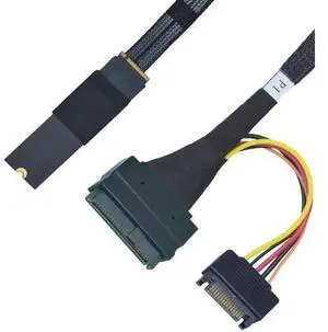 PCIe 5.0 M.2 NVMe to SFF-8639 U.2 Adapter Cable with 15Pin SATA Power, Left Side Exit, 1.6FT (50CM) M.2 to U.2 SSD Converter Cord PCIe 5.0 M.2 NVMe to SFF-8639 U.2 Adapter Cable with 15Pin SATA Power, Left Side Exit, 1.6FT (50CM) M.2 to U.2 SSD Converter Cord
