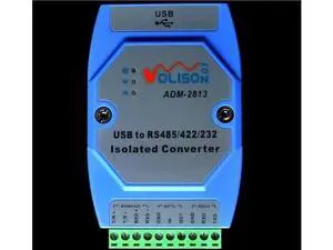 ADM-2813 Industrial USB to RS485 RS422 RS232 TTL Converter, FT232 Chip with Photoelectric Isolation, DIN Rail Mount Serial Adapter ADM-2813 Industrial USB to RS485 RS422 RS232 TTL Converter, FT232 Chip with Photoelectric Isolation, DIN Rail Mount Serial Adapter