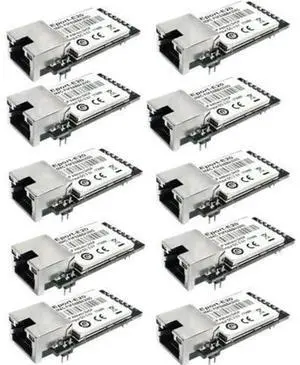 10 Pack Eport-E20 TTL Serial to Ethernet Embedded Module, FreeRTOS TCP/IP Network Converter 3.3V MCU Module Supports DHCP & Telnet for IoT Secondary Development 10 Pack Eport-E20 TTL Serial to Ethernet Embedded Module, FreeRTOS TCP/IP Network Converter 3.3V MCU Module Supports DHCP & Telnet for IoT Secondary Development