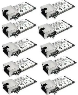 10 Pack Eport-E20 TTL Serial to Ethernet Embedded Module, FreeRTOS TCP/IP MCU Network Converter 3.3V Low Voltage, Supports DHCP & Telnet for IoT Secondary Development 10 Pack Eport-E20 TTL Serial to Ethernet Embedded Module, FreeRTOS TCP/IP MCU Network Converter 3.3V Low Voltage, Supports DHCP & Telnet for IoT Secondary Development