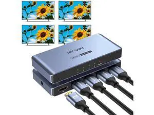 MT-VIKI 1 In 4 Out HDMI 2.0 Splitter Mirror Duplicator, 1×4 4K@60Hz Distributor 18Gbps RGB 4:4:4 HDR HDCP2.2 Auto EDID, Powered Splitter with Power Adapter Included MT-VIKI 1 In 4 Out HDMI 2.0 Splitter Mirror Duplicator, 1×4 4K@60Hz Distributor 18Gbps RGB 4:4:4 HDR HDCP2.2 Auto EDID, Powered Splitter with Power Adapter Included