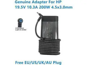 200W AC Laptop Charger 19.5V 10.3A TPN-LA21 TPN-DA21 L73385-001, Replacement Power Adapter for HP OMEN 15 & ZBOOK 17 G3/G4/G5 200W AC Laptop Charger 19.5V 10.3A TPN-LA21 TPN-DA21 L73385-001, Replacement Power Adapter for HP OMEN 15 & ZBOOK 17 G3/G4/G5