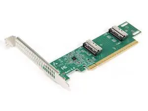 PCIe 5.0 x16 to Dual MCIO 8i SFF-TA-1016 VROC Adapter Card, Mini Cool Edge IO Converter for Motherboard NVMe SSD & Graphics Card Expansion PCIe 5.0 x16 to Dual MCIO 8i SFF-TA-1016 VROC Adapter Card, Mini Cool Edge IO Converter for Motherboard NVMe SSD & Graphics Card Expansion