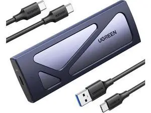 UGREEN Tool-Free USB C M.2 NVMe SSD Enclosure, USB 3.2 Gen2 10Gbps External SSD Reader Adapter, Compatible with M Key & B+M Key NVMe SSD in 2230/2242/2260/2280 Sizes UGREEN Tool-Free USB C M.2 NVMe SSD Enclosure, USB 3.2 Gen2 10Gbps External SSD Reader Adapter, Compatible with M Key & B+M Key NVMe SSD in 2230/2242/2260/2280 Sizes