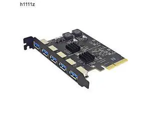 PCIE USB Expansion Card 5 Ports USB3.1 PCI Express X4 Add On Cards PCI-E USB HUB Adapter USB3.2 Gen2 10Gbps for Desktop Computer PCIE USB Expansion Card 5 Ports USB3.1 PCI Express X4 Add On Cards PCI-E USB HUB Adapter USB3.2 Gen2 10Gbps for Desktop Computer