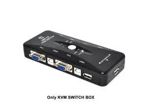 4 Port VGA KVM Switcher 4x1 VGA USB VGA Switch 4 in 1 out support Printer Mouse Keyboard Share 1920*1440 VGA Switch Box Adapter(only 1 KVM) 4 Port VGA KVM Switcher 4x1 VGA USB VGA Switch 4 in 1 out support Printer Mouse Keyboard Share 1920*1440 VGA Switch Box Adapter(only 1 KVM)