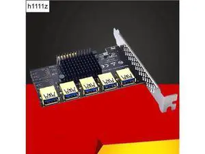 PCIE 1 to 5 Riser Adapter PCIE X1 to USB 3.0 Multiplier PCI Express Riser Card For Graphic Card Bitcoin Miner Mining Add On Card PCIE 1 to 5 Riser Adapter PCIE X1 to USB 3.0 Multiplier PCI Express Riser Card For Graphic Card Bitcoin Miner Mining Add On Card