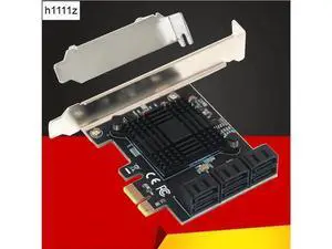 Chi a Mining PCIe Gen3 X1 to 6 Port 6G SATA III 3.0 Controller Non Raid Expansion Card w/ Low Profile Bracket SATA PCI-E Adapter Chi a Mining PCIe Gen3 X1 to 6 Port 6G SATA III 3.0 Controller Non Raid Expansion Card w/ Low Profile Bracket SATA PCI-E Adapter