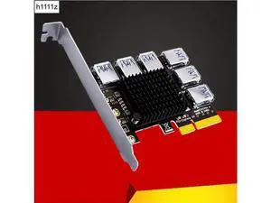 PCI Express Multiplier PCIE 1 to 6 USB 3.0 Riser Card Adapter 20Gb PCI-E X4 to X16 Riser for Video Card for Bitcoin Miner Mining PCI Express Multiplier PCIE 1 to 6 USB 3.0 Riser Card Adapter 20Gb PCI-E X4 to X16 Riser for Video Card for Bitcoin Miner Mining