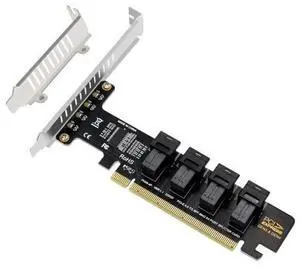 NGFF PCI-E 16X to 4 Ports U.2 Split Expansion Card SFF-8643 NVME PCIE Adapter NGFF PCI-E 16X to 4 Ports U.2 Split Expansion Card SFF-8643 NVME PCIE Adapter