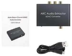 DAC Audio Converter ARC Audio Extractor HDMI-compatible Optical SPDIF Coaxial to Analog 3.5mm Digital to Analog Audio Converter(A) DAC Audio Converter ARC Audio Extractor HDMI-compatible Optical SPDIF Coaxial to Analog 3.5mm Digital to Analog Audio Converter(A)