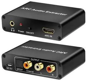 192KHz HDMI ARC Audio Extractor Digital to Analog Audio Converter ARC L/R Coaxial SPDIF 3.5mm Extractor Return Channel for TV 192KHz HDMI ARC Audio Extractor Digital to Analog Audio Converter ARC L/R Coaxial SPDIF 3.5mm Extractor Return Channel for TV