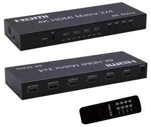 4K@60Hz 1080 2x4 Switcher Splitter HDMI-Compatible Video Adapter SPDIF 3.5mm Audio 2 in 4 out for Mi Box XBOX One X PS4 PC to TV(With EU Plug) 4K@60Hz 1080 2x4 Switcher Splitter HDMI-Compatible Video Adapter SPDIF 3.5mm Audio 2 in 4 out for Mi Box XBOX One X PS4 PC to TV(With EU Plug)