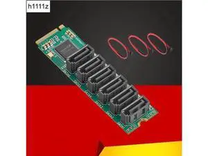 NVME TO SATA Expansion Card Adapter Riser M2 NGFF M.2 M Key to 6 Port SATA3.0 HDD SSD Controller 6Gb SATA Multiplier Add On Card NVME TO SATA Expansion Card Adapter Riser M2 NGFF M.2 M Key to 6 Port SATA3.0 HDD SSD Controller 6Gb SATA Multiplier Add On Card