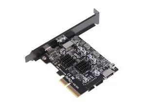 PCIe to USB 3.2 Gen 2 Adapter Card 10 Gbps 2-Port PCI for EXPRESS Expansion Card PCIe to USB 3.2 Gen 2 Adapter Card 10 Gbps 2-Port PCI for EXPRESS Expansion Card