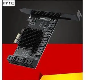 Mining Riser PCIE SATA PCI-E Adapter PCIE to SATA Controller Multiplier 10 Ports SATA 3.0 6Gbps to PCI Express X1 Expansion Card Mining Riser PCIE SATA PCI-E Adapter PCIE to SATA Controller Multiplier 10 Ports SATA 3.0 6Gbps to PCI Express X1 Expansion Card
