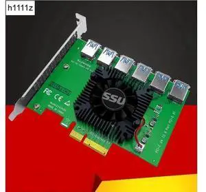 PCI Express X4 20Gb 1 to 6 Riser Card PCI-E to PCI-E Adapter PCIE Slot 4X to 16X USB 3.0 Riser Extender For Bitcoin Miner Mining PCI Express X4 20Gb 1 to 6 Riser Card PCI-E to PCI-E Adapter PCIE Slot 4X to 16X USB 3.0 Riser Extender For Bitcoin Miner Mining
