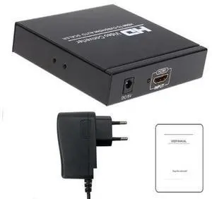 HDMI to HDMI + AV Converter 1080P HDMI to 3RCA CVBS AV Composite Video Audio Scaler Adapter for Monitor TV Projector Camera(With EU Plug) HDMI to HDMI + AV Converter 1080P HDMI to 3RCA CVBS AV Composite Video Audio Scaler Adapter for Monitor TV Projector Camera(With EU Plug)