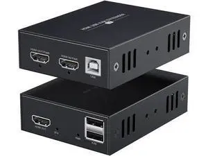 HDMI KVM USB Extender 1080P, Transmit 50m via Cat5e/Cat6 Ethernet Cable, Remote Control Keyboard & Mouse HDMI KVM USB Extender 1080P, Transmit 50m via Cat5e/Cat6 Ethernet Cable, Remote Control Keyboard & Mouse