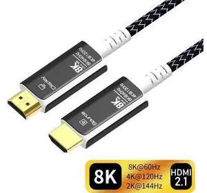 8K Fiber Optic HDMI Cable Braided Nylon, CL3 Rated 8K HDMI Cable Ultra high Speed 48Gbps,Support 8K60Hz, 4K120Hz, Dynamic HDR 10, eARC for PS5 PS4 Xbox Apple TV Sony LG Samsung, (100Feet, Black+White) 8K Fiber Optic HDMI Cable Braided Nylon, CL3 Rated 8K HDMI Cable Ultra high Speed 48Gbps,Support 8K60Hz, 4K120Hz, Dynamic HDR 10, eARC for PS5 PS4 Xbox Apple TV Sony LG Samsung, (100Feet, Black+White)