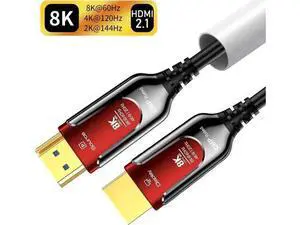 100FT Red Plenum-Rated Slim Fiber Optic Gaming HDMI 2.1 Cable, 48Gbps Ultra High Speed Supports 8K@60Hz 4K@120Hz/144Hz In-Wall Conduit Wiring for PS5 Roku TV HDTV Blu-ray Players 100FT Red Plenum-Rated Slim Fiber Optic Gaming HDMI 2.1 Cable, 48Gbps Ultra High Speed Supports 8K@60Hz 4K@120Hz/144Hz In-Wall Conduit Wiring for PS5 Roku TV HDTV Blu-ray Players
