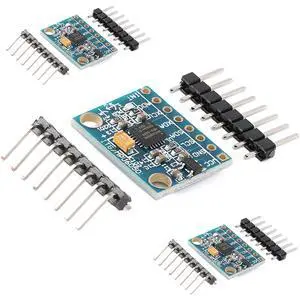 3 Pcs MPU-6050 9-Axis Motion Sensor, 3 Axis Gyroscope & 3 Axis Accelerometer, I2C/SPI Interface 16-bit ADCs Embedded DMP Temperature Sensor DC 3-5V 3 Pcs MPU-6050 9-Axis Motion Sensor, 3 Axis Gyroscope & 3 Axis Accelerometer, I2C/SPI Interface 16-bit ADCs Embedded DMP Temperature Sensor DC 3-5V
