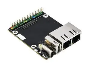 Mini Dual Gigabit Ethernet Base Board Compatible with Raspberry Pi Compute Module 4 CM4/4 Lite, Dual Gigabit Ethernet Ports,1xUSB 2.0 Port,1x40PIN GPIO Header,5V, Type-C Interface Mini Dual Gigabit Ethernet Base Board Compatible with Raspberry Pi Compute Module 4 CM4/4 Lite, Dual Gigabit Ethernet Ports,1xUSB 2.0 Port,1x40PIN GPIO Header,5V, Type-C Interface