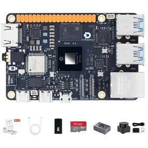D-Robotics RDK X5 Development Board - 10 Tops AI, 4GB/8GB RAM, Sunrise 5 Chip, Octa-core Cortex A55, MIPI DSI, HDMI, Wi-Fi 6, Bluetooth 5.4, Ready-to-Use (8GB RAM,Lidar Kit) D-Robotics RDK X5 Development Board - 10 Tops AI, 4GB/8GB RAM, Sunrise 5 Chip, Octa-core Cortex A55, MIPI DSI, HDMI, Wi-Fi 6, Bluetooth 5.4, Ready-to-Use (8GB RAM,Lidar Kit)