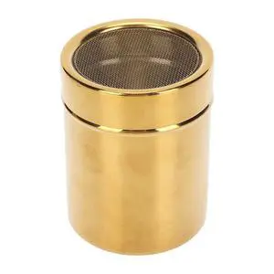 Stainless Steel Powder Sugar Shaker for Cocoa Cinnamon Coffee Seasonings, 7 x 9cm Fine Mesh Shaker with Screw Lid, Easy Clean Metal Sifter for Kitchen Cooking Stainless Steel Powder Sugar Shaker for Cocoa Cinnamon Coffee Seasonings, 7 x 9cm Fine Mesh Shaker with Screw Lid, Easy Clean Metal Sifter for Kitchen Cooking