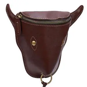 Vintage PU Leather Waist Bag | Men Ox Brown Storage Pouch Belt for Travel Outdoor Sports (Brown) Vintage PU Leather Waist Bag | Men Ox Brown Storage Pouch Belt for Travel Outdoor Sports (Brown)