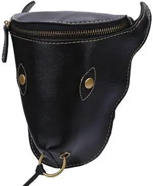 Vintage PU Leather Waist Bag | Men Ox Brown Storage Pouch Belt for Travel Outdoor Sports (Black) Vintage PU Leather Waist Bag | Men Ox Brown Storage Pouch Belt for Travel Outdoor Sports (Black)