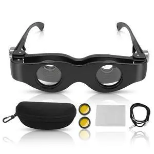 3X Magnification Fishing Binocular Glasses with Polarized Lenses, 40g Lightweight for Night Fishing, Adjustable Focus for Nearsighted Farsighted, Includes Strap Storage Bag 3X Magnification Fishing Binocular Glasses with Polarized Lenses, 40g Lightweight for Night Fishing, Adjustable Focus for Nearsighted Farsighted, Includes Strap Storage Bag
