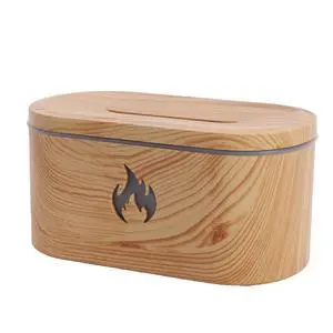 Quiet Flame Humidifier with Wood Grain | USB Essential Oil Diffuser for Bedroom Office Tabletop Home Aromatherapy (Light Wood Grain) Quiet Flame Humidifier with Wood Grain | USB Essential Oil Diffuser for Bedroom Office Tabletop Home Aromatherapy (Light Wood Grain)