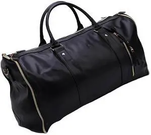 PU Leather Garment Duffel Bag | CarryOn Suit Carrier for Business Travel with Shoulder Strap, Large Capacity Overnight Bag for Men Women (Black) PU Leather Garment Duffel Bag | CarryOn Suit Carrier for Business Travel with Shoulder Strap, Large Capacity Overnight Bag for Men Women (Black)