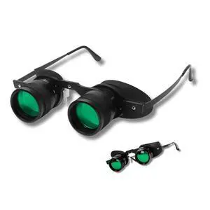 10X Binocular Glasses, Professional Wearable Fishing Binoculars HD Lens, 360° Light Obstruction, Portable Folding Eyeglasses for Concerts Theater Opera Bird Watching 10X Binocular Glasses, Professional Wearable Fishing Binoculars HD Lens, 360° Light Obstruction, Portable Folding Eyeglasses for Concerts Theater Opera Bird Watching