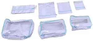 7 Packing Cubes for Travel, Luggage Organizer Set with Shoe Bag - 3 Garment Bags & 3 Accessory Pouches, TearResistant & WaterResistant Polyester, Lightweight (Grey) 7 Packing Cubes for Travel, Luggage Organizer Set with Shoe Bag - 3 Garment Bags & 3 Accessory Pouches, TearResistant & WaterResistant Polyester, Lightweight (Grey)
