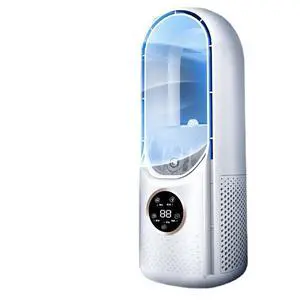 Desk Bladeless Fan with Misting, 11. Portable Small Quiet USB Table Cooling Fan with 6 Speeds, Timer, LED Light and Humidifier for Office Home and Outdoors Desk Bladeless Fan with Misting, 11. Portable Small Quiet USB Table Cooling Fan with 6 Speeds, Timer, LED Light and Humidifier for Office Home and Outdoors