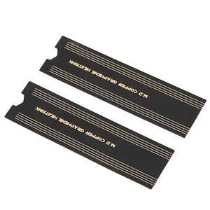 M.2 SSD Graphene Heatsink, Graphene Coating Full Cover Copper Heatsink, Thermal Conductivity Rapid Cooling NVMe Copper Graphene Heatsink for M.2 SSD M.2 SSD Graphene Heatsink, Graphene Coating Full Cover Copper Heatsink, Thermal Conductivity Rapid Cooling NVMe Copper Graphene Heatsink for M.2 SSD