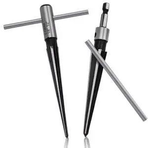 T Handle Tapered Reamer Set, 1/8"-1/2" 3/16"-5/8"Tapered 6 Fluted Chamfer Reaming Woodworker Tool for Steel Wood Alloy T Handle Tapered Reamer Set, 1/8"-1/2" 3/16"-5/8"Tapered 6 Fluted Chamfer Reaming Woodworker Tool for Steel Wood Alloy