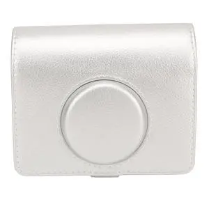 Camera Case for Mini, Vintage Magnetic Flip Top PU Leather Protective Bag with Shoulder Strap, Scratch Proof Instant Camera Carrying Case (Silver) Camera Case for Mini, Vintage Magnetic Flip Top PU Leather Protective Bag with Shoulder Strap, Scratch Proof Instant Camera Carrying Case (Silver)