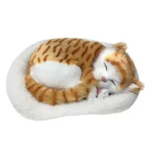 Realistic Sleeping Cat Dog Ornament, Breathing Cat Stuffed Animal Doll with Mat, Plush Toys for Home Decoration (Style 2) Realistic Sleeping Cat Dog Ornament, Breathing Cat Stuffed Animal Doll with Mat, Plush Toys for Home Decoration (Style 2)