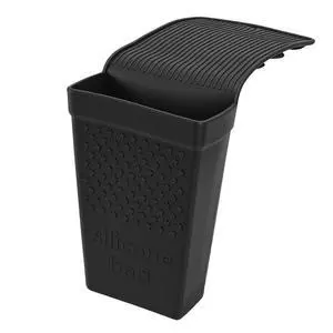 Wall Mounted Hair Tool Organizer | Silicone Heat Pouch Holder For Curling Iron Flat Iron (Black) Wall Mounted Hair Tool Organizer | Silicone Heat Pouch Holder For Curling Iron Flat Iron (Black)