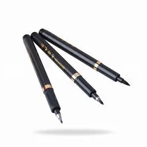 Ink Brush Pen- 3 Size Black Japanese Chinese Calligraphy Pen for Beginners Writing, Lettering, Signature, Illustration, Design (Pack of 3pcs) Ink Brush Pen- 3 Size Black Japanese Chinese Calligraphy Pen for Beginners Writing, Lettering, Signature, Illustration, Design (Pack of 3pcs)