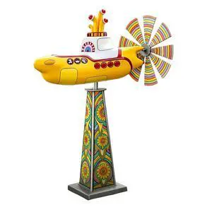 Garden Submarine Wind Spinner Yellow Iron | Rotating Yard Art Outdoor Decor for Lawn Patio, Smooth Breeze Rotation 3-Min Setup Garden Submarine Wind Spinner Yellow Iron | Rotating Yard Art Outdoor Decor for Lawn Patio, Smooth Breeze Rotation 3-Min Setup