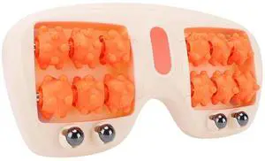 Double Foot Massager Roller | Portable Acupressure Reflexology Tool for Tired Feet, Plantar Fasciitis Relief, Sturdy Plastic for Home Office Travel (Orange) Double Foot Massager Roller | Portable Acupressure Reflexology Tool for Tired Feet, Plantar Fasciitis Relief, Sturdy Plastic for Home Office Travel (Orange)